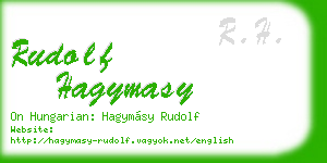 rudolf hagymasy business card